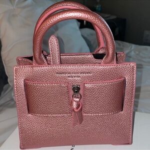 Brandon Blackwood Metallic pink purse